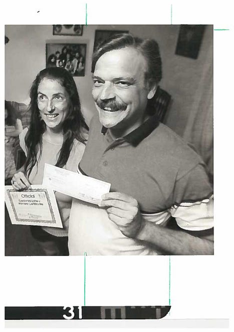 Delaware Lottery winner Raymond Wisler in 1989.