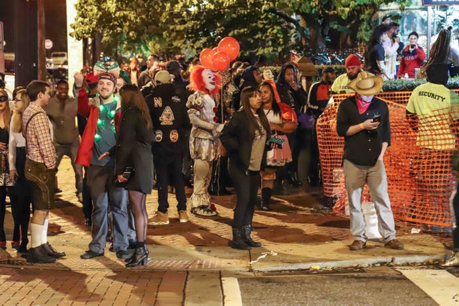 Crowds in Trolley Square for the annual  Halloween Loop Saturday, Oct. 27, 2018, in Wilmington.