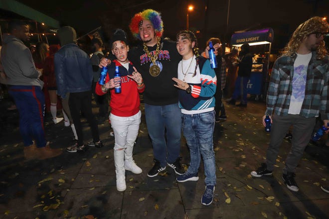 Costumed crowds fill Trolley Square for the annual Halloween Loop Saturday, Oct. 27, 2018.