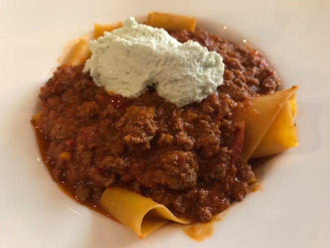 At the new Bardea restaurant in downtown Wilmington, the portion size of homemade pappardelle
with lamb bolognese ($17) and a plop of soft mint goat cheese is not supersize, but closer to what you would find in Italy.