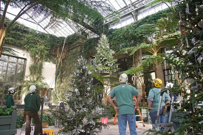 Every Christmas, Longwood's 4-acre conservatory is transformed into a winter wonderland and the epicenter of the display is the Exhibition Hall.