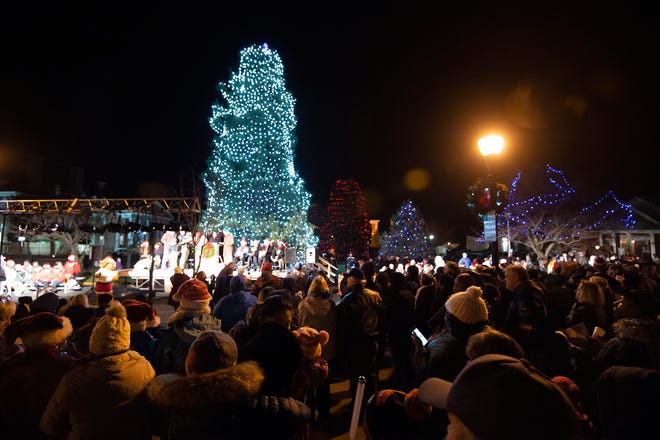 Tree lighting during the Capital Holiday Celebration in Dover.