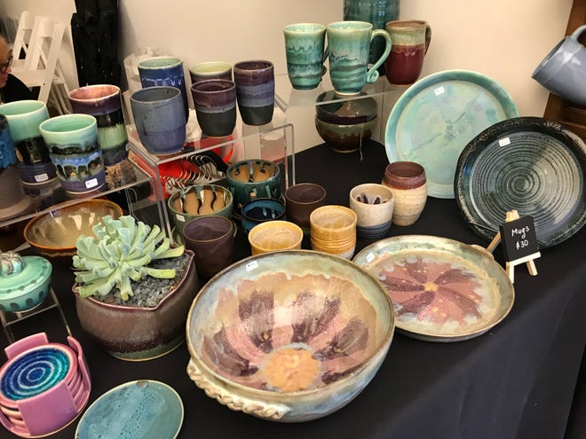 Lisa W. Behm of Pottery by Lisa offers both sensual practical items as well as decor that will make you grin, including a selfie-taking snowlady on the beach. potterybylwb.com