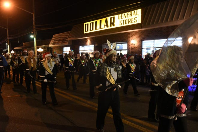 Indian River High School Marching band during the 58th Annual Selbyville Holiday Parade on Friday, Dec. 7, 2018.