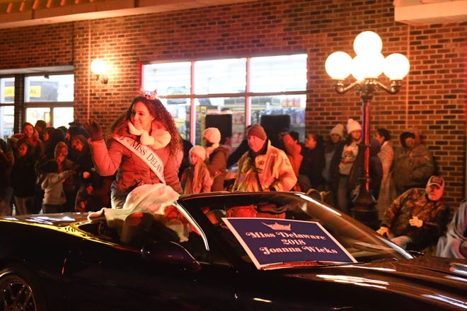 Miss Delaware 2018 Joanna Wicks during the 58th Annual Selbyville Holiday Parade on Friday, Dec. 7, 2018.