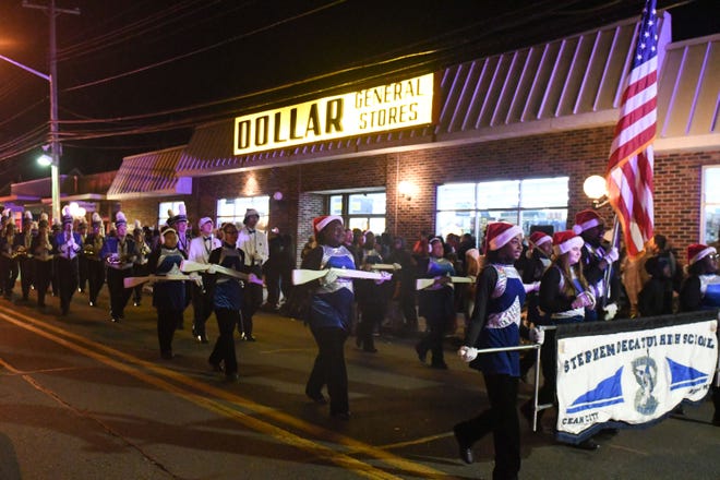 Stephen Decatur High School Marching Band during the 58th Annual Selbyville Holiday Parade on Friday, Dec. 7, 2018.