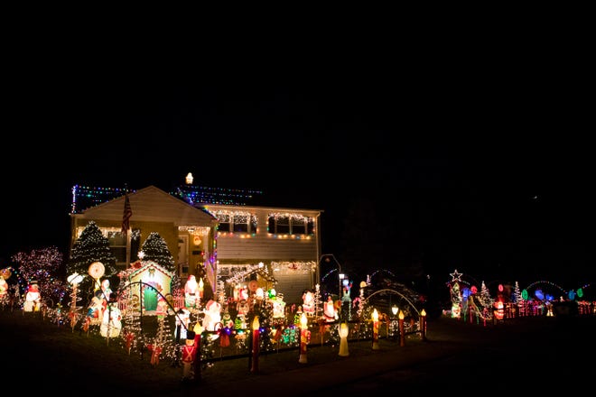 Christmas lights at 2264 St. James Drive