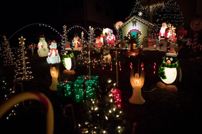Christmas lights at 2264 St. James Drive
