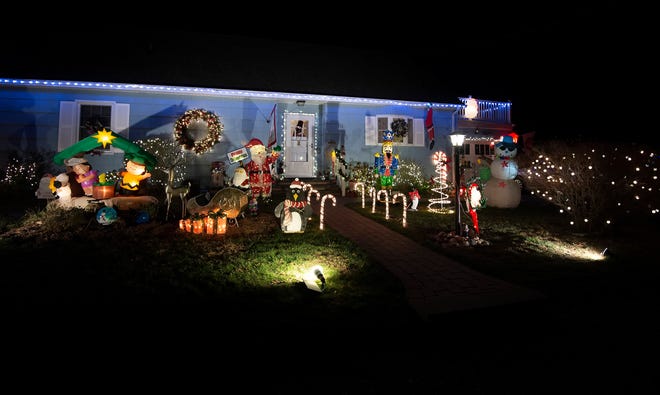 Christmas light display at 312 Carla Avenue in Rehoboth Beach.