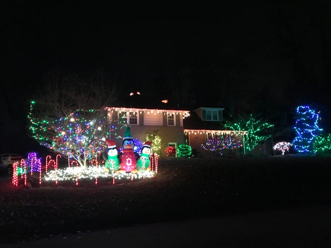 Christmas lights at 13 Briar Road