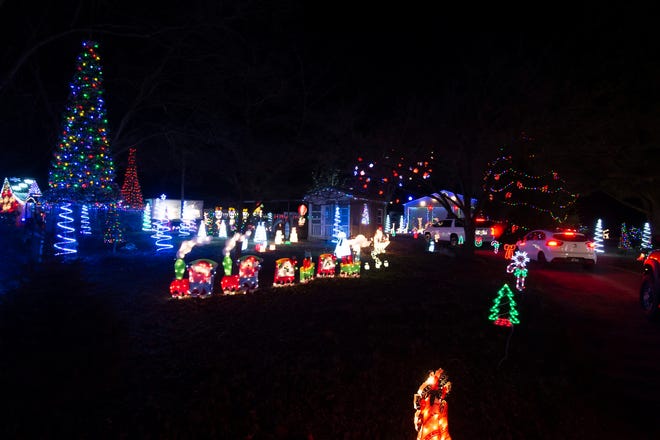 Christmas lights display at 10404 Old Furnace Road in Seaford.