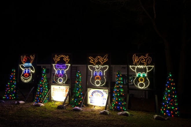 Christmas lights display at 10404 Old Furnace Road in Seaford.