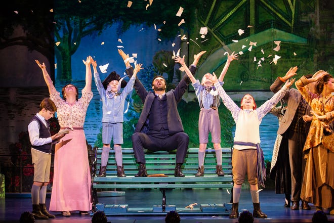 The cast of "Finding Neverland," which runs at the Playhouse on Rodney Square Feb. 7-10.