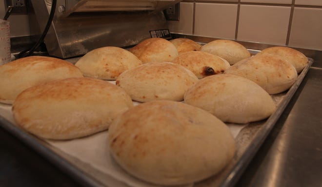 Pita bread was homemade at Naf Naf Grill in Stanton.