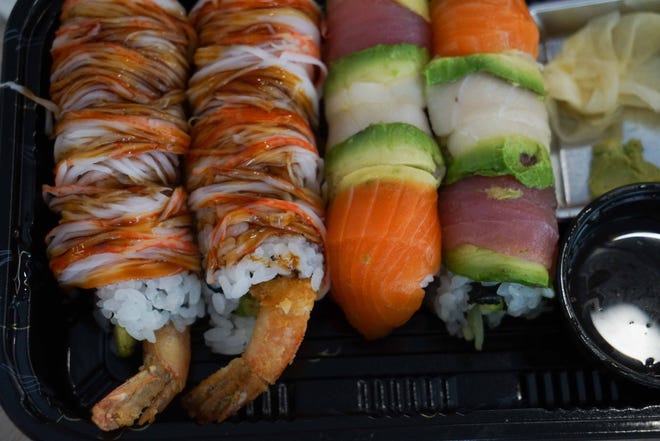 Sushi rolls from Al Chu's Sushi were one of the most popular offerings at the Wilmington food hall known as DECO on the first floor of the DuPont Building. The food hall is scheduled to reopen Sept. 14.