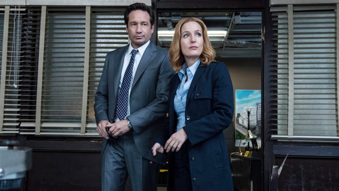 " The X-Files " (Fox): FBI agents Fox Mulder and Dana Scully (David Duchovny and Gillian Anderson) investigate unusual and supernatural cases that don ' t fall within the bureau ' s normal case files. The show, which ran from 1993 to 2002, with a two-season reboot in 2016 and 2018.