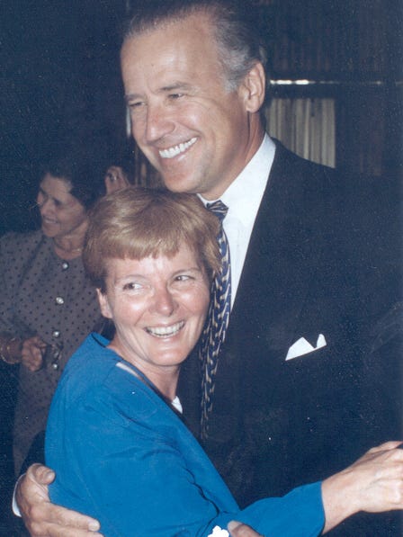 “I’m sure that everyone in Delaware has a picture of Vice President Joe Biden giving them a hug. He has a way of making everyone feel like a good friend to him and that is a gift. The attached photo was taken of then-Sen. Biden with me at theCavaliers Country Club in Newark on May 12, 1995. We had a surprise 50th anniversary party for my parents, Edward “Pete” and Lorraine Peterson. Joe and Jill Biden attended the celebration.”