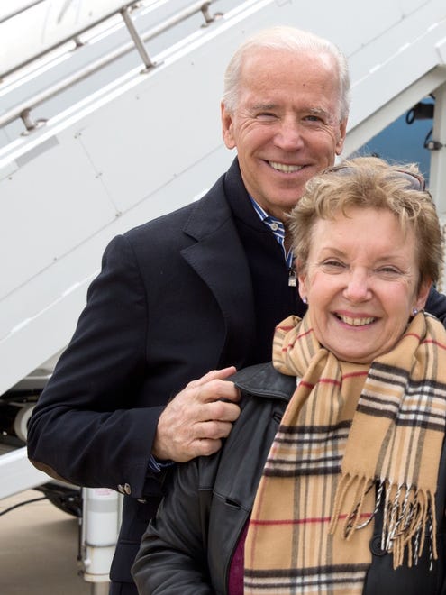 “Joe and I next to Air Force Two at the Delaware Guard Base on Election Day, 2012. He and Mrs. Biden were in town to vote, and my husband David and I were helping his team. Up close and personal is just his natural and unfiltered way of being ‘Joe.’”