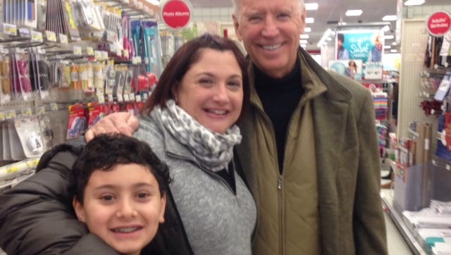 Vice President Joe Biden shopping in Target in Brandywine Hundred.