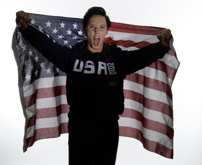 Figure skating competitor Johnny Weir poses for a portrait during the USOC Media Summit in Chicago, Friday, Sept. 11, 2009.