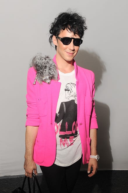 Figure skater Johnny Weir is seen around Lincoln Center during Mercedes-Benz Fashion Week on September 16, 2010 in New York City.