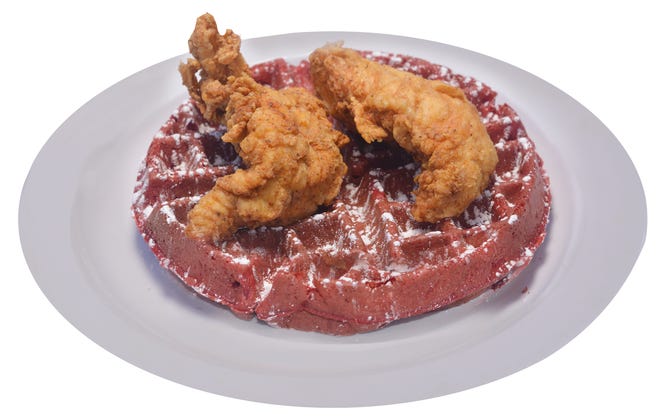 Food items from Baltimore-based Connie’s Chicken & Waffles, which is  expanding into Wilmington.