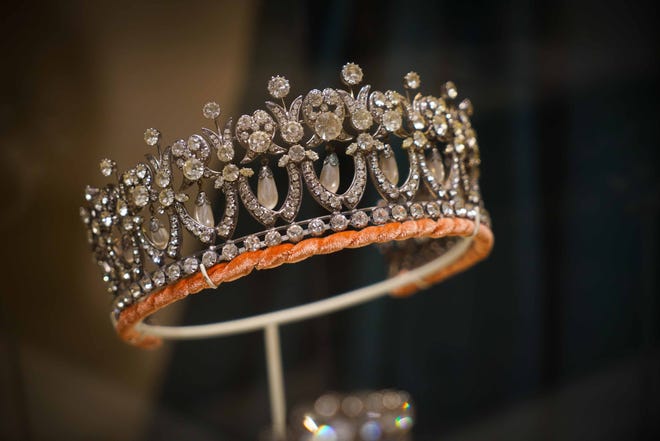 This crown was among the bling from the Netflix series "The Crown" on display at Winterthur. The exhibit closed in January. Winterthur officials hoped the exhibition would be as popular as its Downton Abbey exhibition a few years earlier.