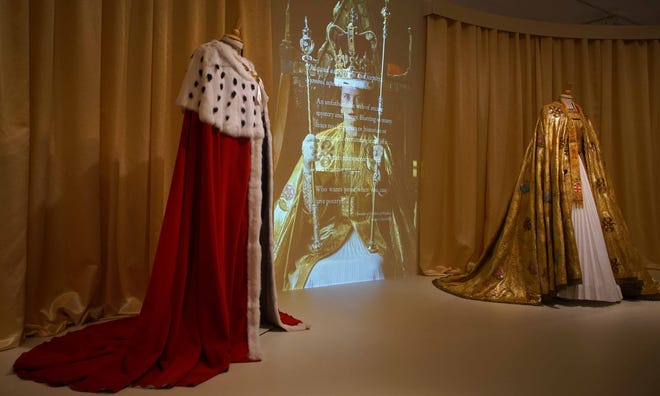 Get your bling on in the entrance to Winterthur Museum's 'Costuming The Crown' exhibit, which features 40 outfits and lots of the bling from Netflix's hit series 'The Crown.'