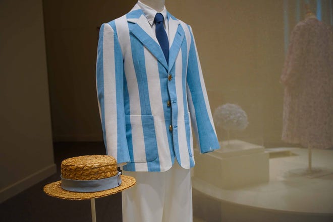 This boating outfit for a young Prince Charles in 'The Crown' is among the costumes on display in Winterthur Museum's 'Costuming The Crown' exhibit.