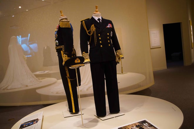 'The Crown' had a consultant who helped them make sure all the military uniforms were precisely correct like these in 'Costuming The Crown' at Winterthur Museum.