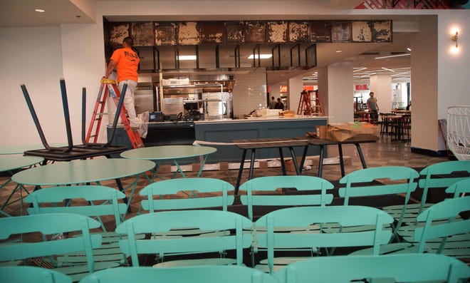 The Wilmington food hall known as DECO is in the final days of completion before it opens to the public this Thursday on the first floor of the Hotel du Pont.