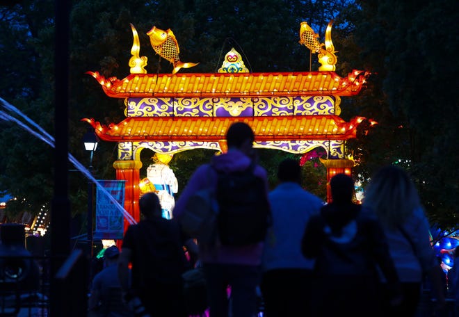 Philadelphia's Franklin Square is aglow from thousands of lights from dozens of lanterns - some tiny, some two stories tall - during the Chinese Lantern Festival, which runs nightly through June 30.