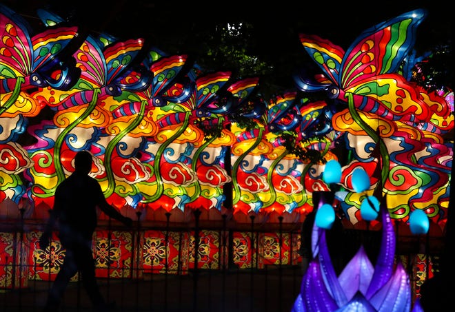 Philadelphia's Franklin Square is aglow from thousands of lights from dozens of lanterns - some tiny, some two stories tall - during the Chinese Lantern Festival, which runs nightly through June 30.