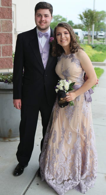 Padua Academy students and their guests arrive at the Chase Center on the Riverfront for the school's prom, Friday, May 3, 2019.
