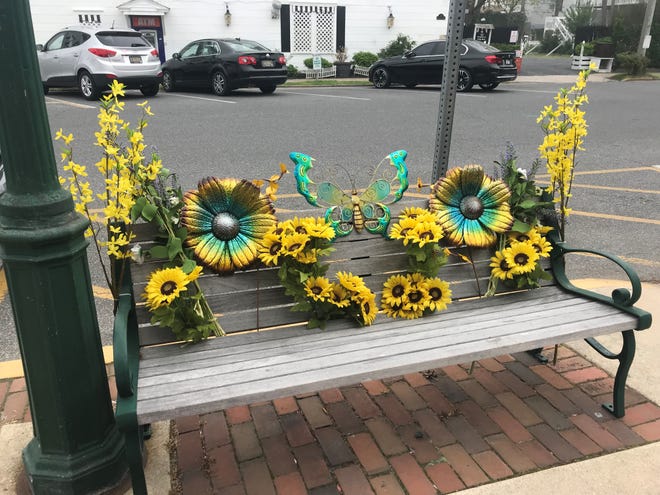 Merchants on Baltimore Avenue in Rehoboth Beach have been decorating benches with spring themes to bring shoppers' attention to the street.