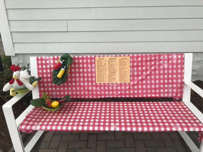 The decorated benches on Rehoboth's Baltimore Avenue are expected to stay decorated until May 20.